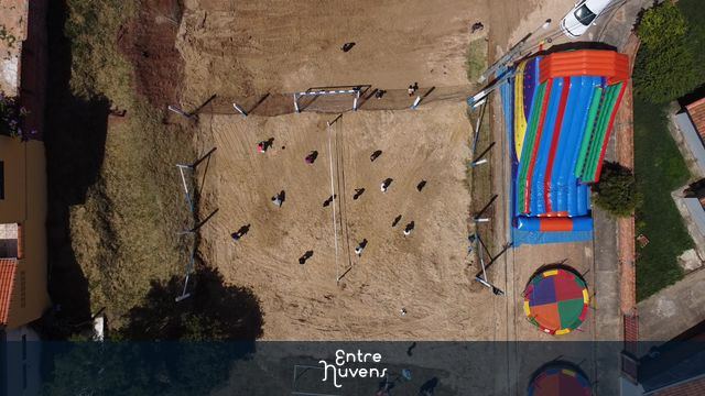 Voley de areia — vídeo aéreo de Angatuba